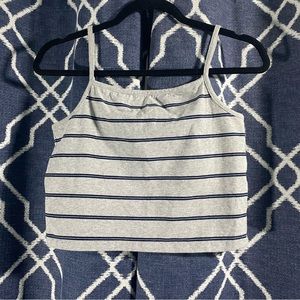 Gray Cropped Tank Top